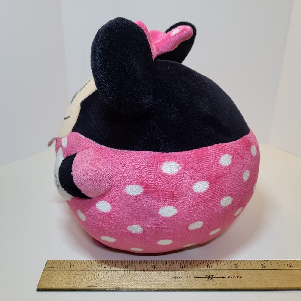 TY Minnie Mouse Beanie Ballz 8" Disney Stuffed Plush Ball Pink w/White Dots 2013 - Picture 4 of 11